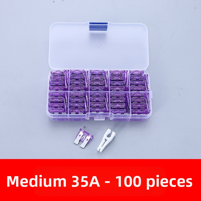 Autóbiztosíték készlet 2A–35A, 100 db, dobozban
