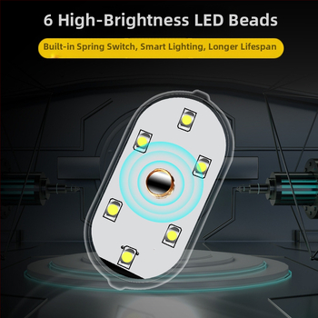 Φωτισμός οροφής και εσωτερικός φωτισμός αυτοκινήτου με επαγωγικό αισθητήρα, εγκατάσταση χωρίς καλώδια — μοντέλο zmd-1, ισχύς 3W, τάση 5V