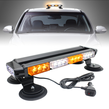 Bară LED strob de avertizare, 30LED, cu bază magnetică, 30W, 12-24V, carcasă din aluminiu