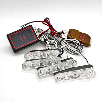 Ασύρματο σετ φώτων στρομπ αυτοκινήτου για τη μάσκα με κλιπ στερέωσης, 16 LED, 12V, 16W, για 1–4 φώτα