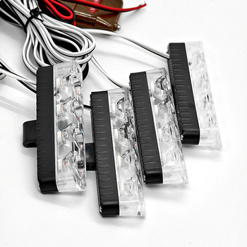 Ασύρματο σετ φώτων στρομπ αυτοκινήτου για τη μάσκα με κλιπ στερέωσης, 16 LED, 12V, 16W, για 1–4 φώτα