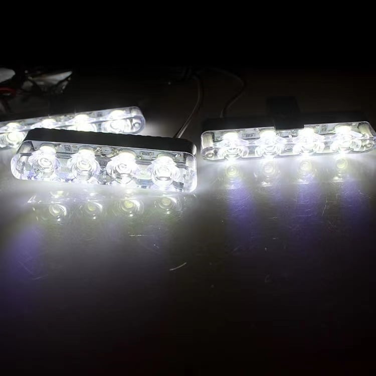 Bežično upravljano stroboskopno svjetlo za automobilsku rešetku, 16 LED, klipsna montaža, 12V, 16W, za 1–4 svjetla