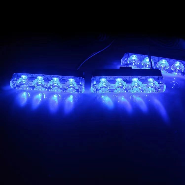 Bežično upravljano stroboskopno svjetlo za automobilsku rešetku, 16 LED, klipsna montaža, 12V, 16W, za 1–4 svjetla