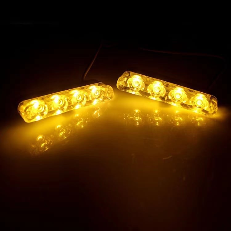 Bežično upravljano stroboskopno svjetlo za automobilsku rešetku, 16 LED, klipsna montaža, 12V, 16W, za 1–4 svjetla