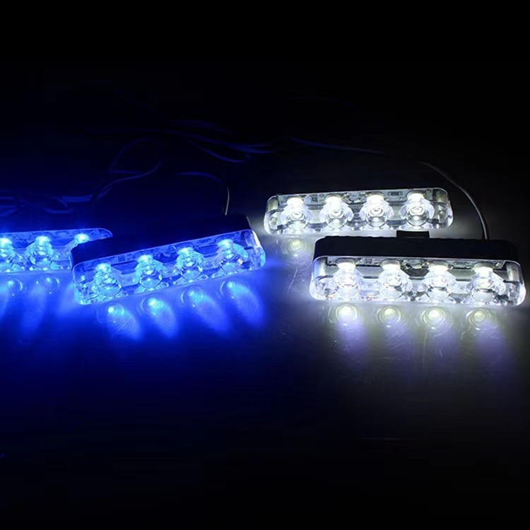 Bežično upravljano stroboskopno svjetlo za automobilsku rešetku, 16 LED, klipsna montaža, 12V, 16W, za 1–4 svjetla