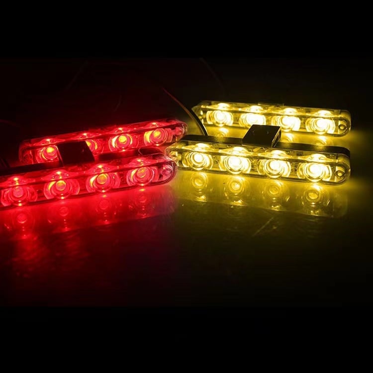 Bežično upravljano stroboskopno svjetlo za automobilsku rešetku, 16 LED, klipsna montaža, 12V, 16W, za 1–4 svjetla