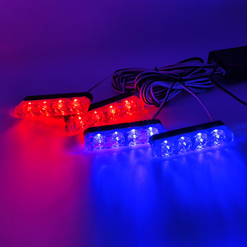 Bežično upravljano stroboskopno svjetlo za automobilsku rešetku, 16 LED, klipsna montaža, 12V, 16W, za 1–4 svjetla