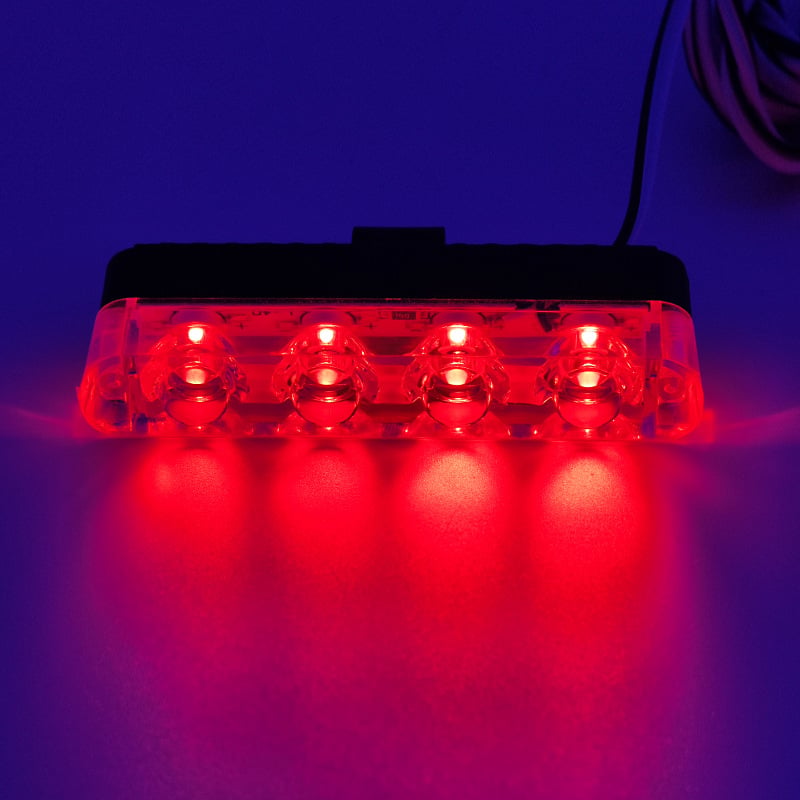 Bežično upravljano stroboskopno svjetlo za automobilsku rešetku, 16 LED, klipsna montaža, 12V, 16W, za 1–4 svjetla