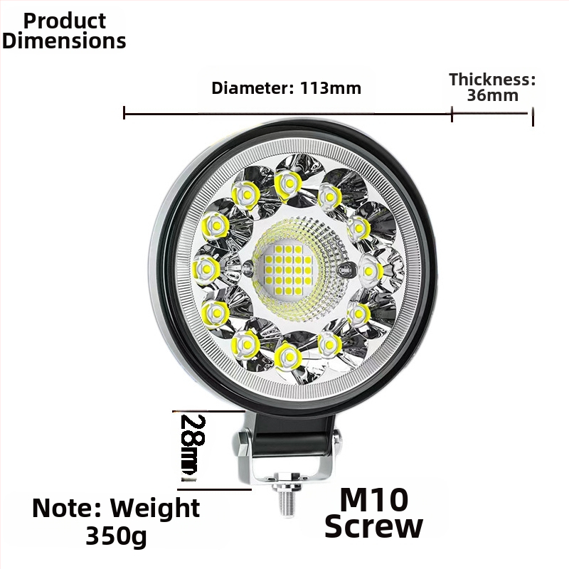 LED reflektor nehézgéphez Y32, 12V, 60W, 3000 lm, 6000K