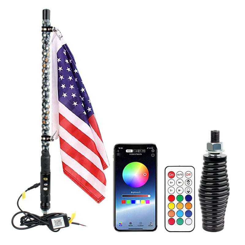 RGB φως κίονα σημαίας σε σπειροειδή σχεδίαση – αλουμινένιο κράμα, 24W, 12V, 2A