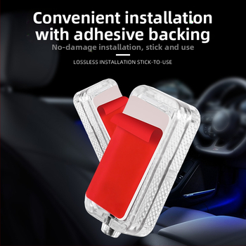 Εσωτερικό φως LED αυτοκινήτου για ατμόσφαιρα, τροφοδοσία USB, 12V, 15W, μοντέλο Square Foot Light, καθολική συμβατότητα