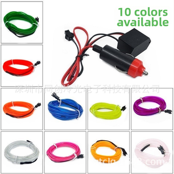 DIY EL äärvalguskomplekt kõrge heledus – 12V süüteele toide, PVC tekstuur