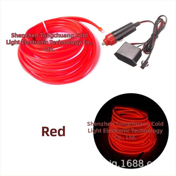 DIY EL äärvalguskomplekt kõrge heledus – 12V süüteele toide, PVC tekstuur