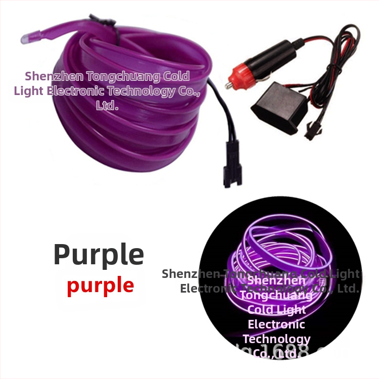 DIY EL äärvalguskomplekt kõrge heledus – 12V süüteele toide, PVC tekstuur