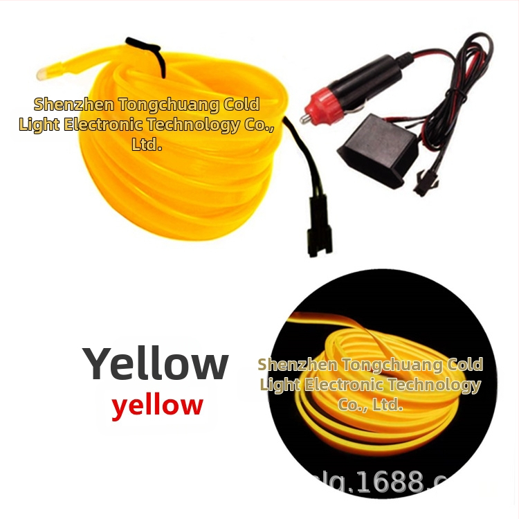 DIY EL äärvalguskomplekt kõrge heledus – 12V süüteele toide, PVC tekstuur