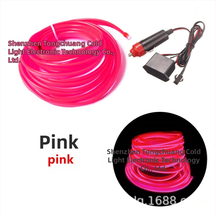 DIY EL äärvalguskomplekt kõrge heledus – 12V süüteele toide, PVC tekstuur