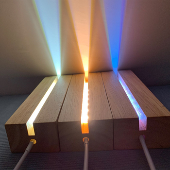 Нощна лампа с основа от твърдо дърво и луминесциращо акрилно табло за бележки, изтриваемо, модерен минималистичен дизайн