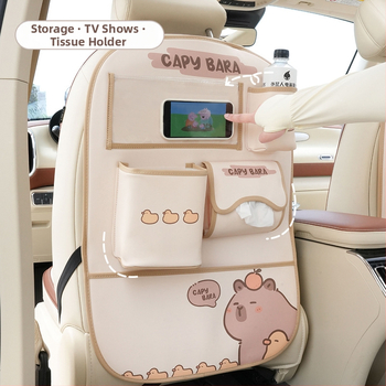 Δερμάτινος κρεμαστός οργανωτής αποθήκευσης για πίσω κάθισμα αυτοκινήτου, αδιάβροχος