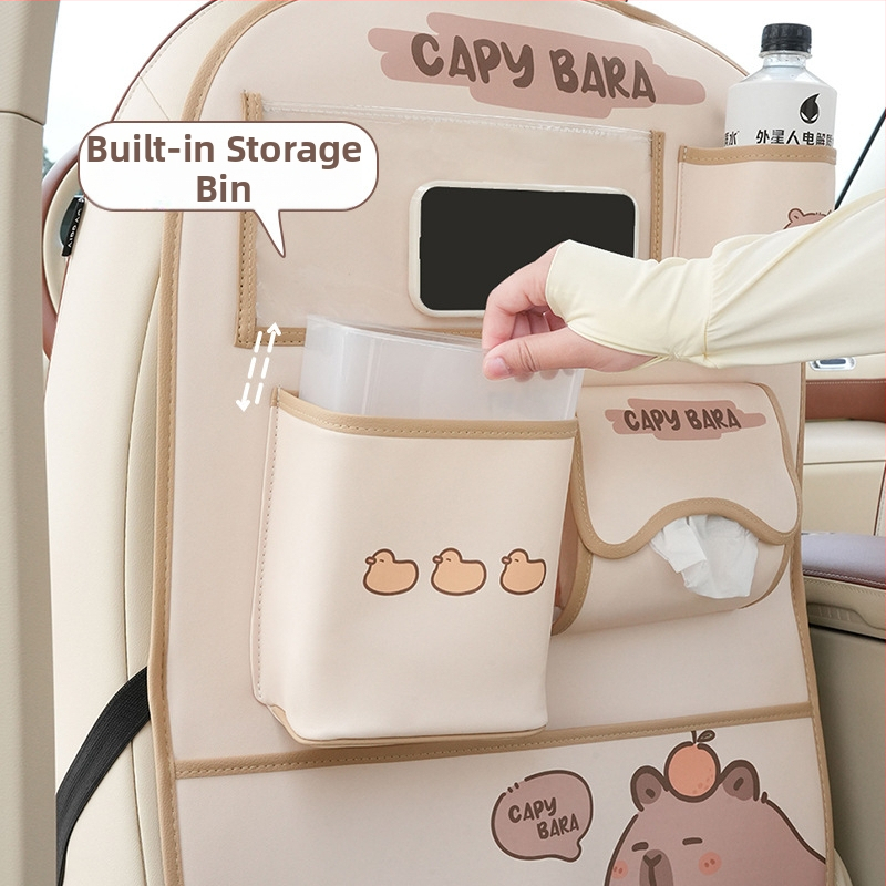 Автомобилен кожен закачващ се органайзер за задната седалка, водоустойчив, за съхранение