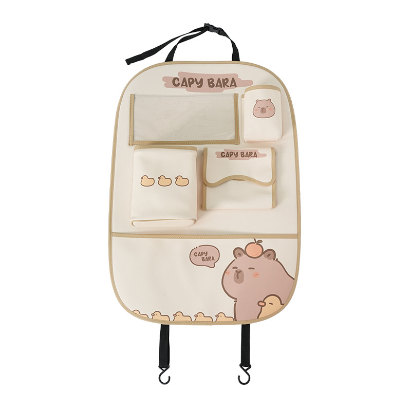 Δερμάτινος κρεμαστός οργανωτής αποθήκευσης για πίσω κάθισμα αυτοκινήτου, αδιάβροχος