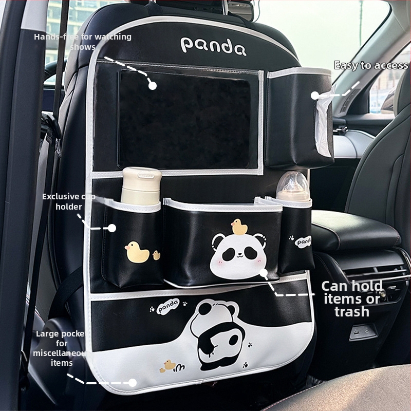 Δερμάτινος κρεμαστός οργανωτής αποθήκευσης για πίσω κάθισμα αυτοκινήτου, αδιάβροχος