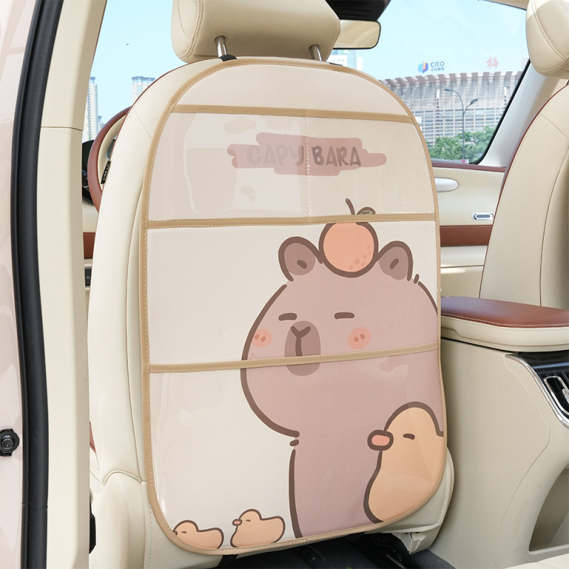 Δερμάτινος κρεμαστός οργανωτής αποθήκευσης για πίσω κάθισμα αυτοκινήτου, αδιάβροχος