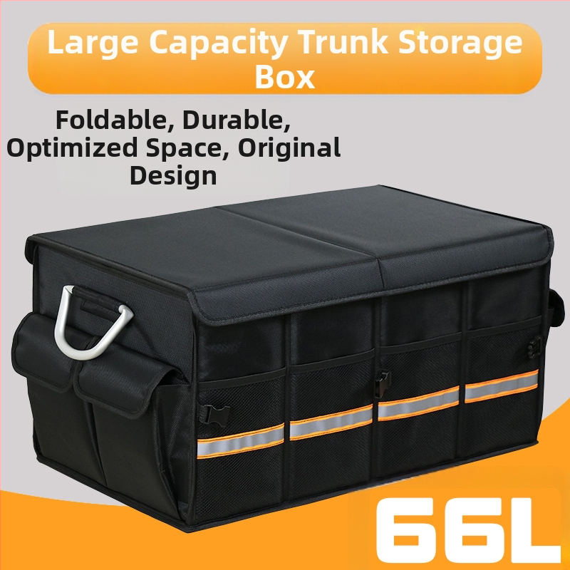 Silver Ye автомобилна кутия за багажник, сгъваема, Oxford плат, капацитет 36L/66L, монтаж чрез щепсел