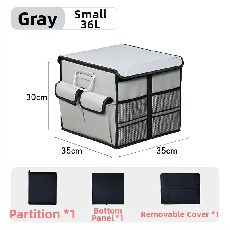 Kutija za prtljažnik automobila, sklopiva, od Oxford tkanine, kapacitet 36L/66L, plug-in montaža