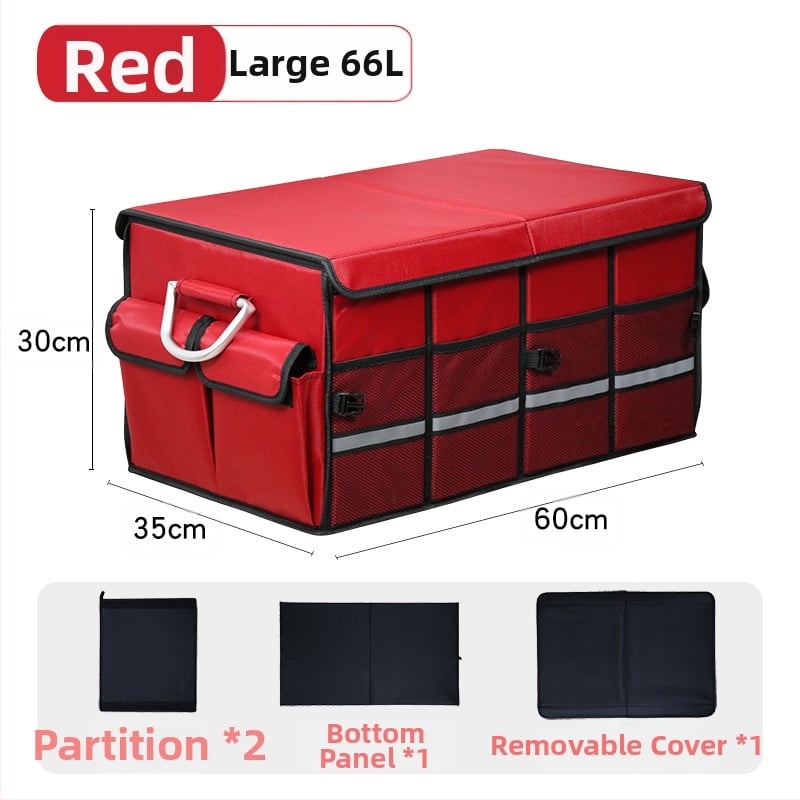 Kutija za prtljažnik automobila, sklopiva, od Oxford tkanine, kapacitet 36L/66L, plug-in montaža