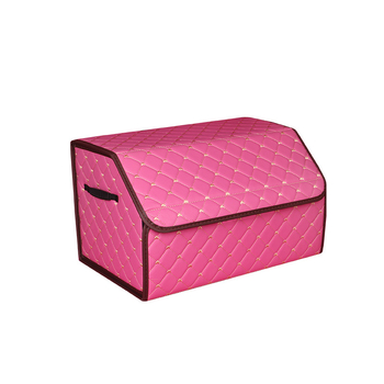 Πτυσσόμενο δερμάτινο κιβώτιο αποθήκευσης αυτοκινήτου, κέντημα καρδιάς, 29–63 L, εκτυπωμένο λογότυπο