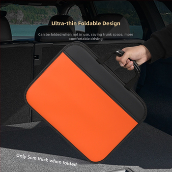 Съхранителна кутия за багажника, сгъваема, водоустойчива, изолирана, с дръжка (обем 50 л, универсална за автомобили, възможност за печат на лого)