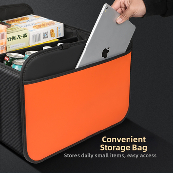 Съхранителна кутия за багажника, сгъваема, водоустойчива, изолирана, с дръжка (обем 50 л, универсална за автомобили, възможност за печат на лого)