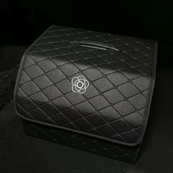 Кожена кутия за багажника, сгъваема, персонализирана с дръжка, универсална, камелия модел