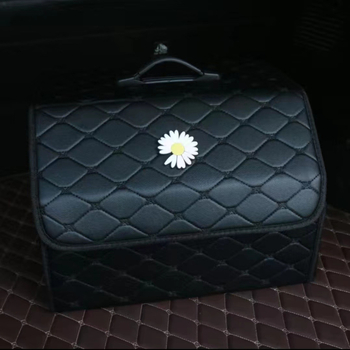 Кожена кутия за багажника, сгъваема, персонализирана с дръжка, универсална, камелия модел