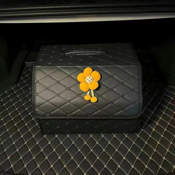 Кожена кутия за багажника, сгъваема, персонализирана с дръжка, универсална, камелия модел