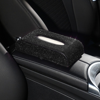 Κουτί χαρτοπετσέτων αυτοκινήτου με microfiber δέρμα και διαμάντια; Μοντέλο: σειρά Διαμαντιών; Διαθέσιμη παραμετροποίηση; Εξουσιοδοτημένες ιδιωτικές μάρκες.