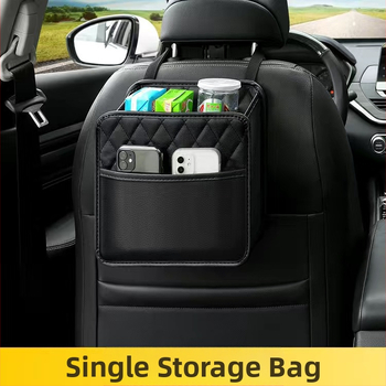 Δερμάτινο καθολικό κρεμαστό αποθηκευτικό κουτί για το πίσω κάθισμα αυτοκινήτου με προσαρμοσμένο λογότυπο