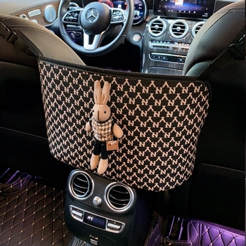 Чанта за съхранение в средата на автомобилната седалка, окачващ се органайзер от плат, универсална съвместимост, против натиск