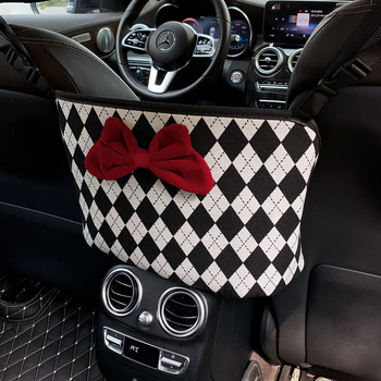 Чанта за съхранение в средата на автомобилната седалка, окачващ се органайзер от плат, универсална съвместимост, против натиск