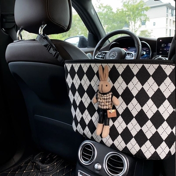 Чанта за съхранение в средата на автомобилната седалка, окачващ се органайзер от плат, универсална съвместимост, против натиск