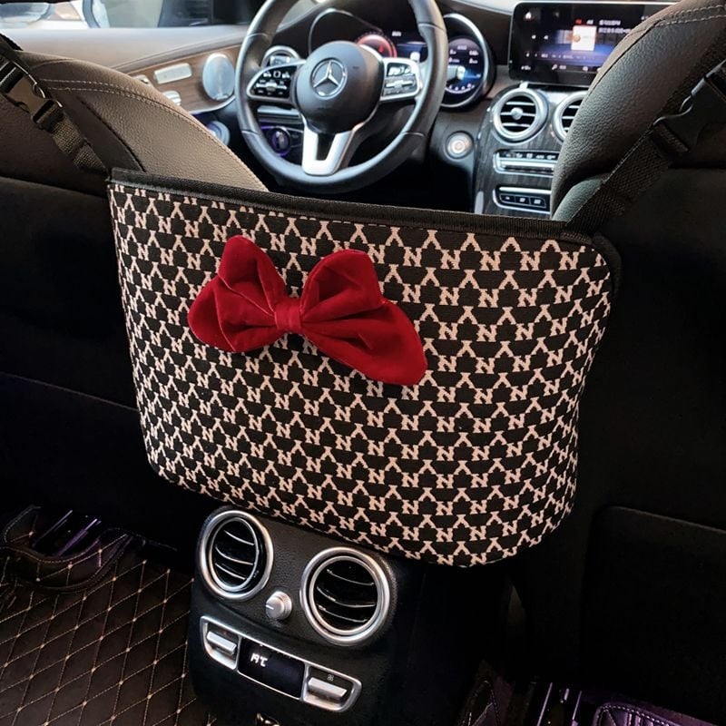 Srednja torba za pohranu na automobilskom sjedalu, viseći organizator od tkanine, universalna kompatibilnost, protiv tlaka