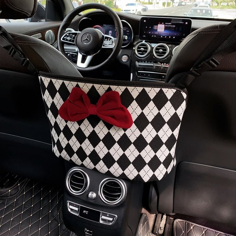 Srednja torba za pohranu na automobilskom sjedalu, viseći organizator od tkanine, universalna kompatibilnost, protiv tlaka