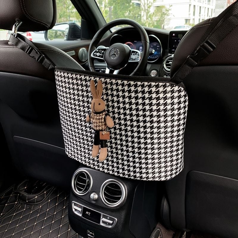 Srednja torba za pohranu na automobilskom sjedalu, viseći organizator od tkanine, universalna kompatibilnost, protiv tlaka