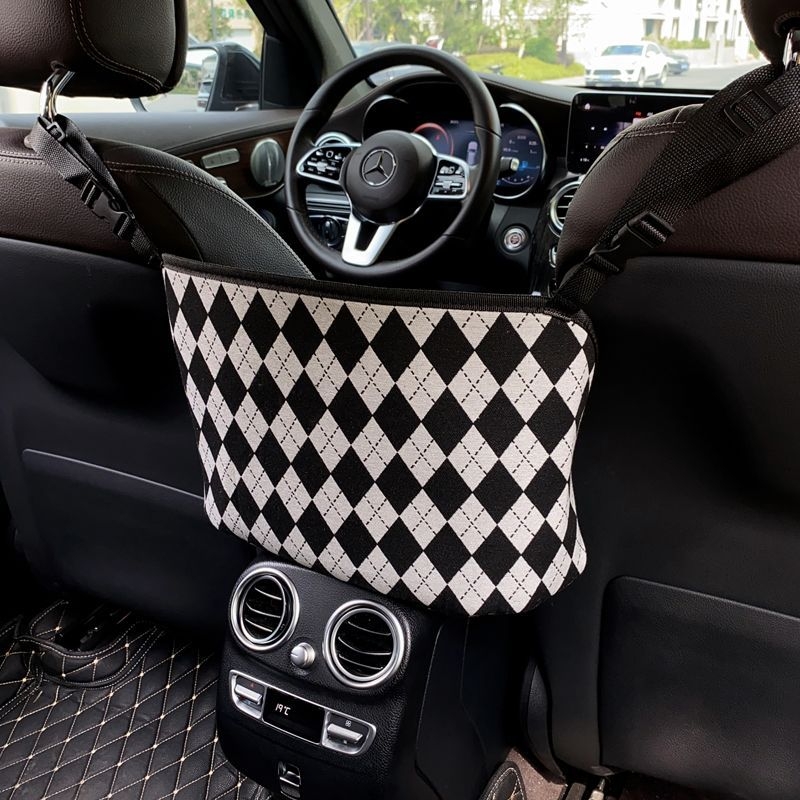 Srednja torba za pohranu na automobilskom sjedalu, viseći organizator od tkanine, universalna kompatibilnost, protiv tlaka