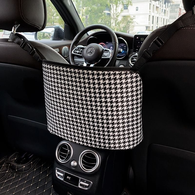 Srednja torba za pohranu na automobilskom sjedalu, viseći organizator od tkanine, universalna kompatibilnost, protiv tlaka