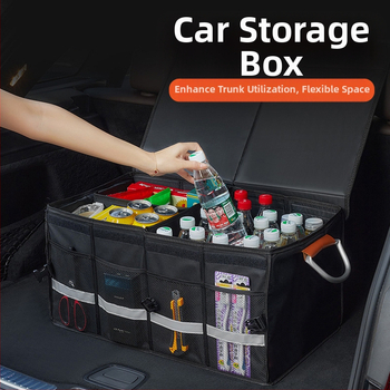 Κουτί αποθήκευσης πορτμπαγκάζ αυτοκινήτου, ύφασμα Oxford, αναδιπλούμενο, αδιάβροχο, προσαρμόσιμο με λογότυπο