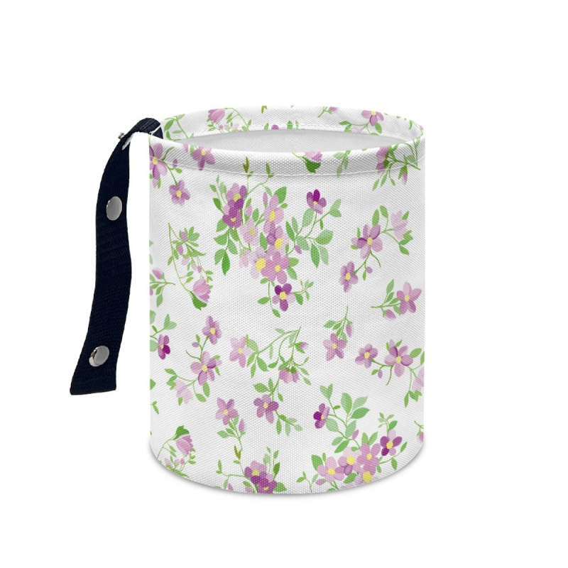 Coș de gunoi auto atârnat, poliester, potrivire universală, imprimare logo personalizabilă, design imprimabil cu model floral