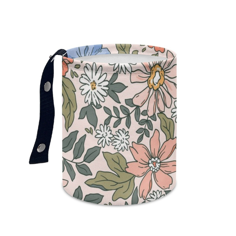 Coș de gunoi auto atârnat, poliester, potrivire universală, imprimare logo personalizabilă, design imprimabil cu model floral