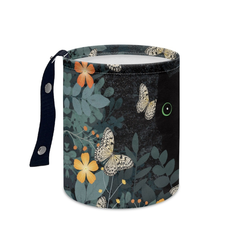 Coș de gunoi auto atârnat, poliester, potrivire universală, imprimare logo personalizabilă, design imprimabil cu model floral