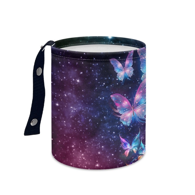 Coș de gunoi auto atârnat, poliester, potrivire universală, imprimare logo personalizabilă, design imprimabil cu model floral